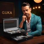 GUKA Watch Box 12 Slot Watch Display Organizer Leather Jewelry Case Drawer Glass