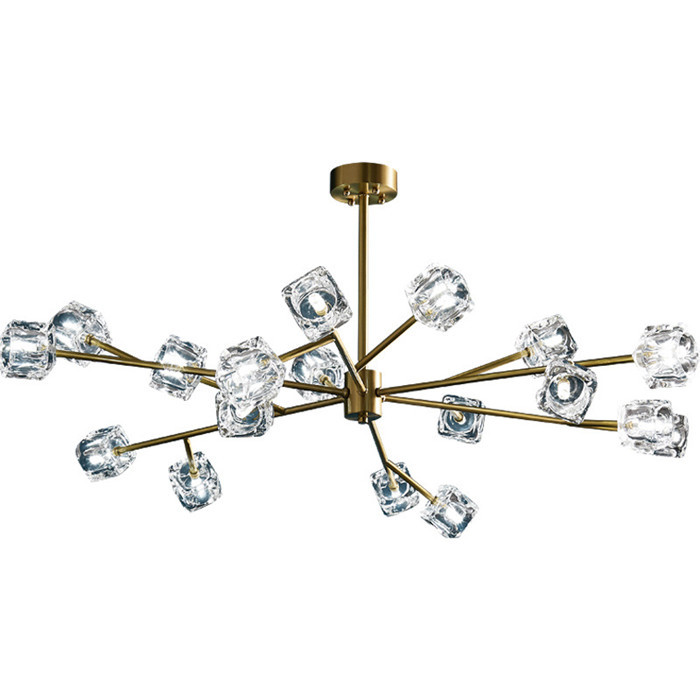 Vintage G4 Light source crystal modern chandelier All Copper Color