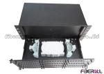 Large Capacity Rack Mounted Fiber Optic Patch Panel 96 To 144 Fiber Terminal Box