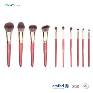 Wholesale 10pcs Synthetic Hair Wooden Handle Makeup Brushes from china suppliers