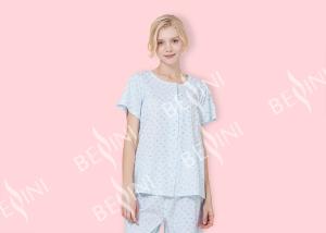 Wholesale Small Rose Printed Ladies Short Pyjamas / Women'S Button Down Pajama Sets from china suppliers