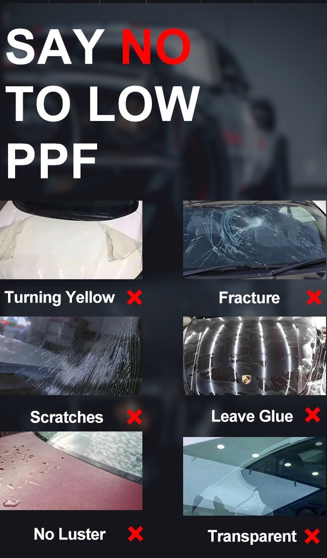 7.5 Mil Clear TPU Self Healing Anti-Scratch Car Paint Protection Film