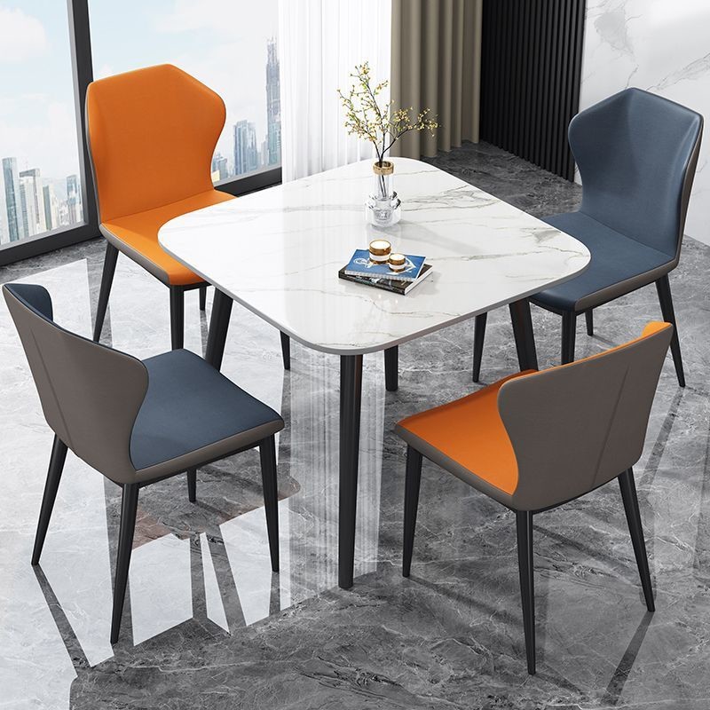 Customized Size 8 Seater Dining Table Set With Aluninum Table Base