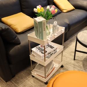 Wholesale Movable 3 Tier Kitchen Organizer Trolley , Multifunctional Rolling Storage Carts from china suppliers