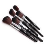 Glitter Handle 5pcs Goat Hair Makeup Brushes For Foundation And Concealer