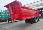 Truck 60 Ton 35 Cubic U Type Tandem Semi Dump Trailer