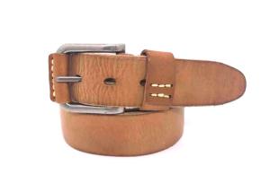 Wholesale 1.5 Inch Wide Casual Mens Tan Leather Belt With Anti - Scratch Buckle from china suppliers