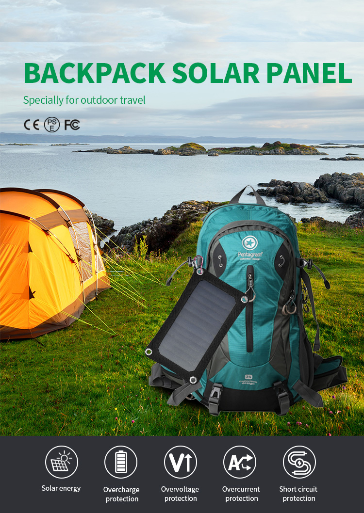 A1 7W 6V/1.16A Low Power Polysilicon Solar Cells Portable Waterproof