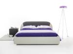 Simple Designs Natural Linen Beige Soft Double Bed for Home