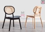 Ash Wood Round Cane Back Armless Dining Chair 0.36cbm