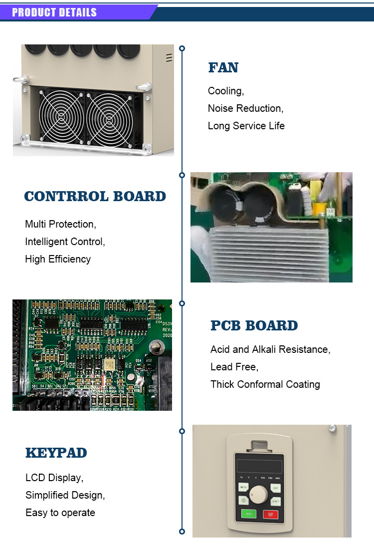 Three Phase AC / AC VSD Frequency Converter 75KW 380V