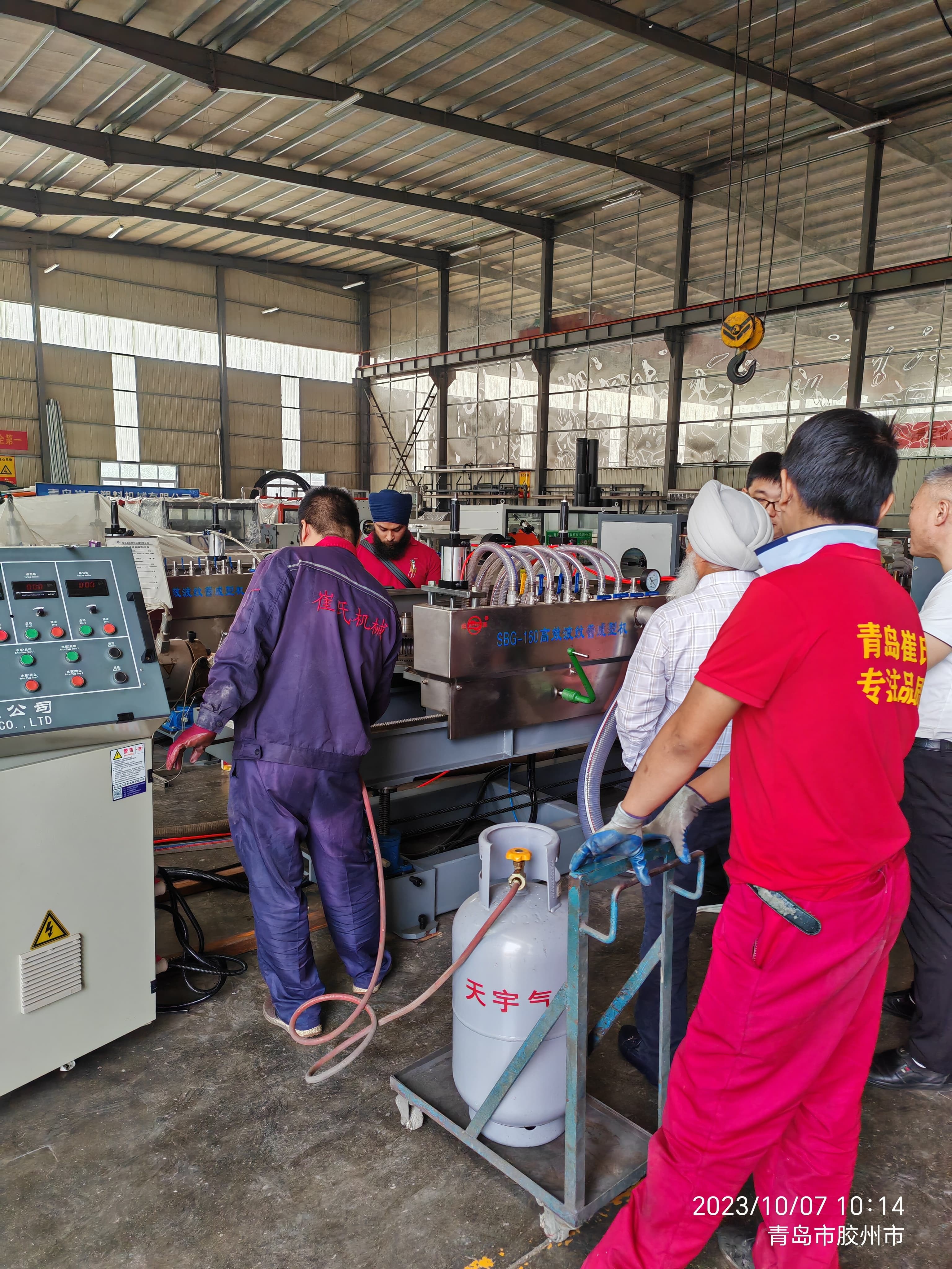 Single Wall Type Corrugated Pipe Extrusion Line Easy Operation 75mm Screw Diameter