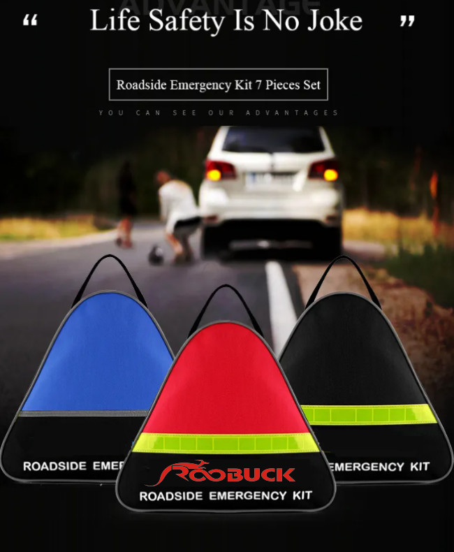 Metal Triangle Auto Use Automotive First Aid Kit Reflective Roadside Kits For Cars