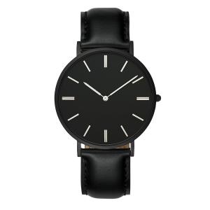 Wholesale Waterproof Mens Stainless Steel Watches Leather Band With Mineral Crystal from china suppliers