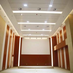 Wholesale Anti Corrosion Fiberglass Ceiling Tiles 600x600mm White Beveled Edge from china suppliers