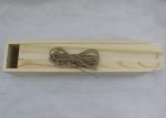 Custom Design Unfinished Wooden Wine Gift Box , Sliding Lid Single Wooden Wine