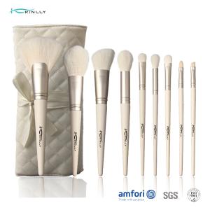Wholesale 9pcs White Natural Hair Makeup Brush With Cosmetic Bag from china suppliers