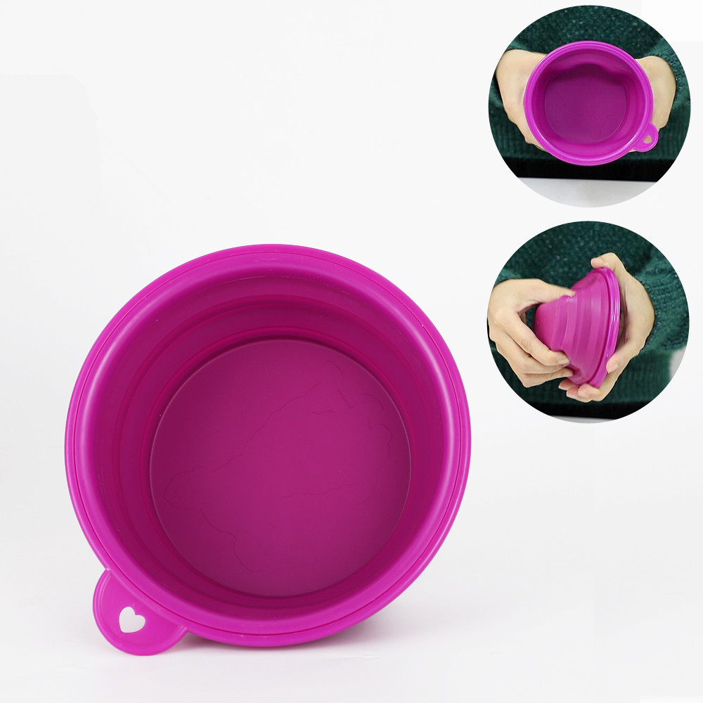 Creative Foldable Color Portable Silicone Slow Feed Dog Bowl Anti Choking