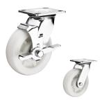 400kg Loading 4" Nylon Heavy Duty Casters With Side Brake Wholesale