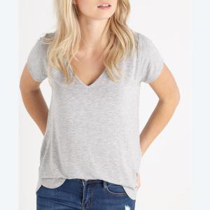 Wholesale Custom Logo V Neck Clothing T Shirt Women from china suppliers