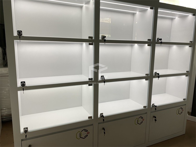 T4 LED Jewelry Shop Furniture 500*500mm Display Case Counter