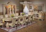 European Luxury Wood Dining Room Sets Round Wood Dining Table Fabric Leather