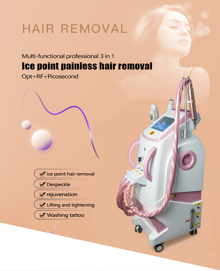 RF OPT 755Nm Picosecond Laser Tattoo Removal Machine 1200w