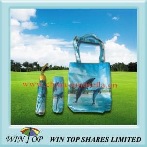 Wholesale 21&quot; 3 Folding Shopping Bag Umbrella from china suppliers