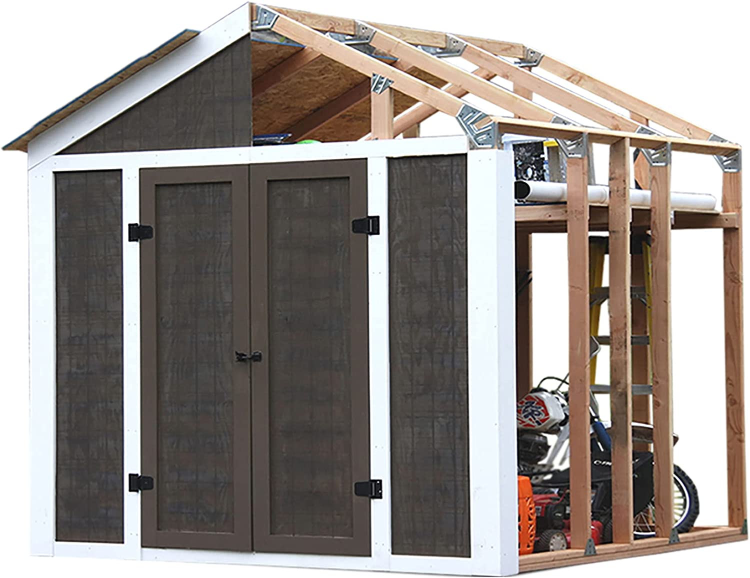 DIY Framing Kit Steel Angles Connector Brackets for Peak Roof Storage Shed Garage Barn