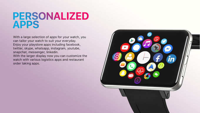 4G SmartWatch 3GB 32GB GPS Wifi Android 7.1 5MP Camera 2700mAh Big Screen Smart Watch Men Women DM100 Fitness Bracelet