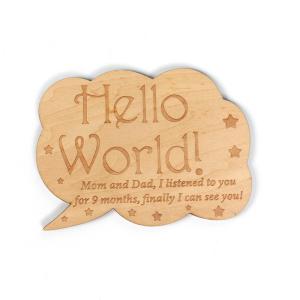 Wholesale Eco-Friendly Personalized Wooden Baby Announcement Plaque - Perfect for Newborn Gifts from china suppliers