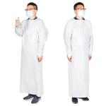 Long Sleeves Thumb Loop White Visit Surgical Protection Coat Gown