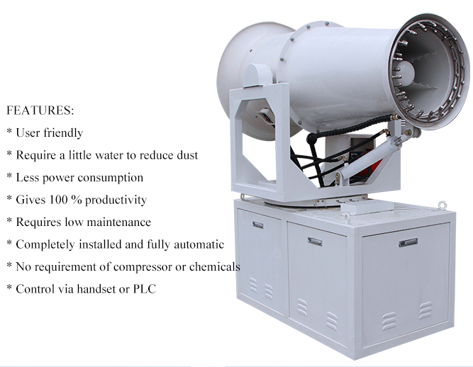 Dust Suppression Mobile Trolley Fog Cannon Sprayer Multifunctional