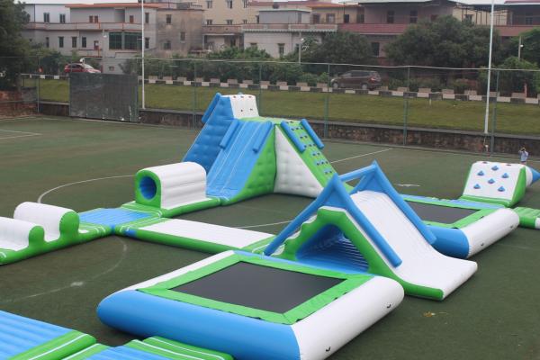 Manufacturer Commercial Sea Inflatable Water Park With Climbing Walls Slides