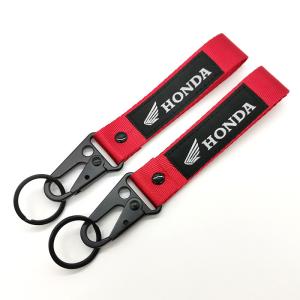 Wholesale Honda Pride Custom Key Lanyard - Bold Red &amp; Black Design with Reinforced Metal Clips &amp; Iconic Branding from china suppliers