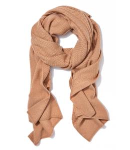 Wholesale 100 Cashmere Knit Winter Scarf , Elastic Lattice Stitch Rib Knit Scarf from china suppliers