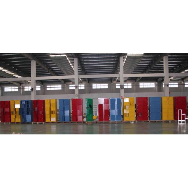 Supermarket Smart Luggage Lockers For Buggage , Package Storage Lockers With Remote
