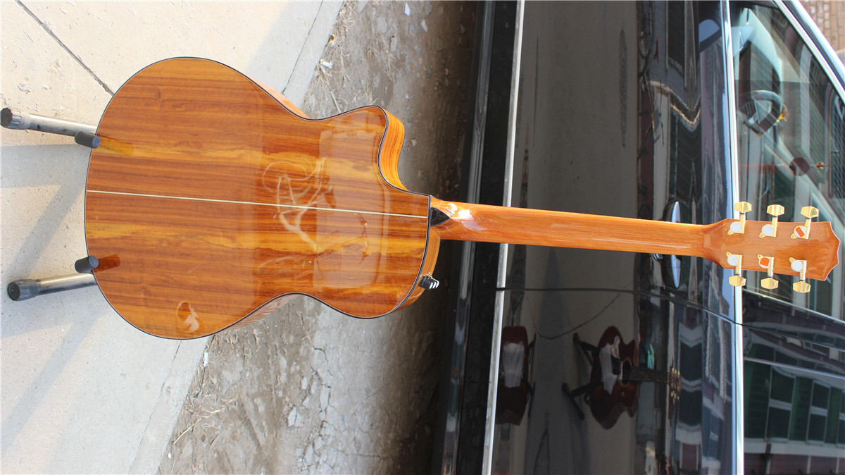 Top Quality koa wood cutaway acoustic electric guitar K24 model best guitars
