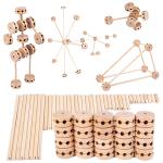 3D Construct Fort Wooden Buliding Blocks Diy Assemble Educational Montessori