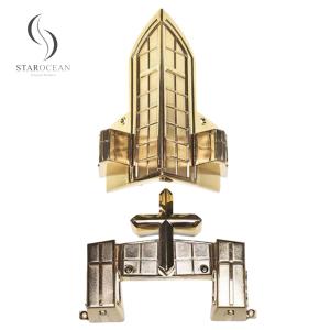 Wholesale Metal Light Gold Coffin Corner Funeral Itmes Funeral Interment Ornamentation 15# LG from china suppliers