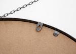Black Round Metal Frame Wall Art Mirror Metal Hanging Chain For Living Room