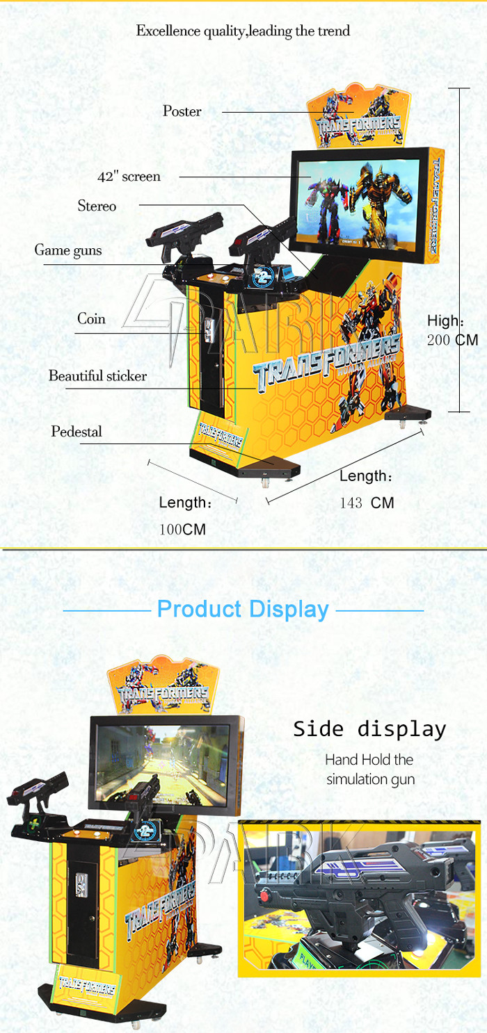 42 Inch Hot Selling Coin Operated Fun Game Machine EPARK Indoor Arcade Amusement 4D Shooting Game Machine