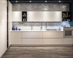 Walnut Wood Modern MDF Kitchen Cabinets With Drawers Kitchen Furniture