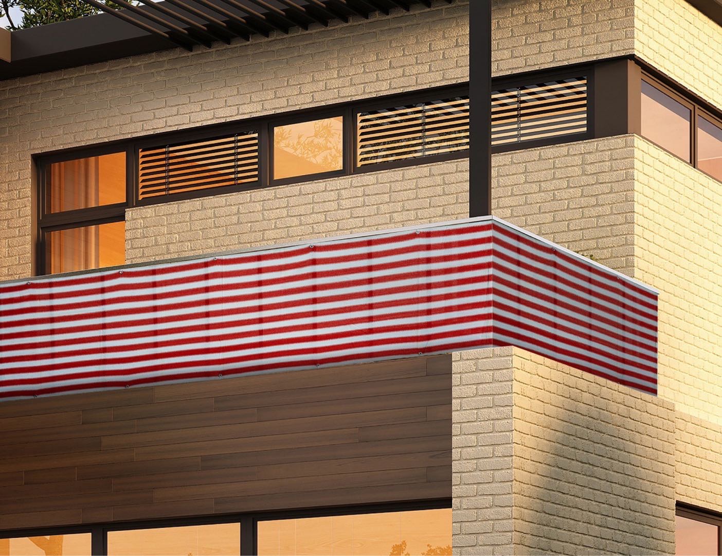 Balcony Hdpe Shade Net 0.9x5m UV Sail Finishing