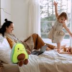 16.5-inch snuggle stuffed avocado fruit soft plush Throw pillow gift for kids,