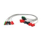 Electrocardiograph 0.6m ECG Lead Cable Electrode Lead Wires With Grabber