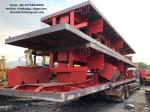 40ft 3 Axle Sea Container Trailer , Used Semi Flatbed Trailers Steel Material