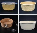 Customized 1300ml Kraft Paper Bowl Take Away Food Container