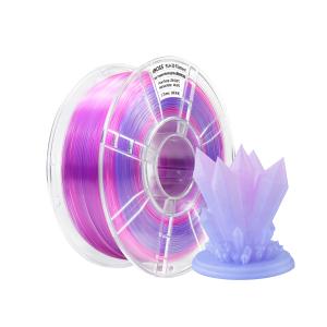Wholesale PLA+ Filament Transparent Gradient Dual Color Rose Red Light Blue 1.75mm 3d Printing Filament from china suppliers