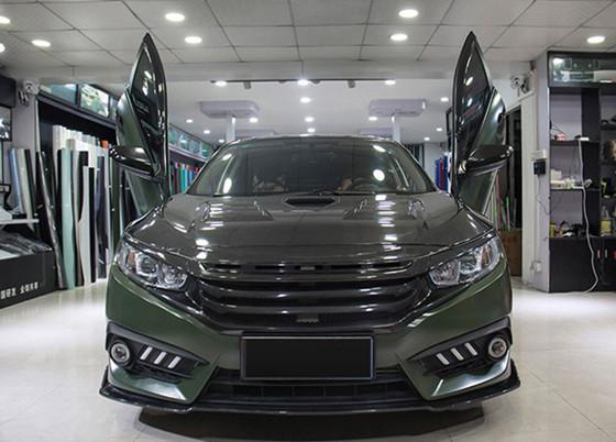 Bubble Free Heat Proof Vinyl Wrap Metallic Crystal Ceramic Matte Black Car Wrap